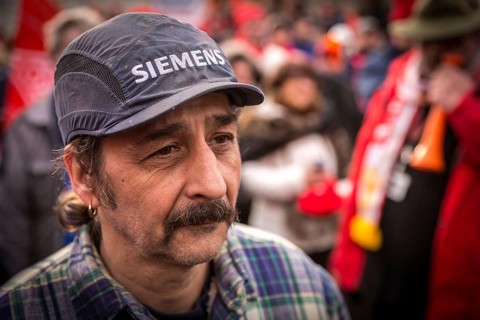 DEU Germany Germany Berlin Siemens employees and their suppliers demonstrate in front of the