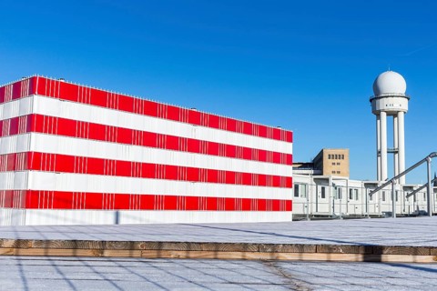 DEU Germany Germany Berlin A newly designed container village for refugees, the 'Tempohome', at the