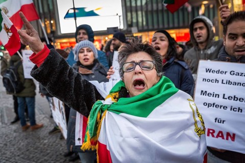 DEU Germany Germany Berlin Protests against the Iranian government by demonstrations of exiled