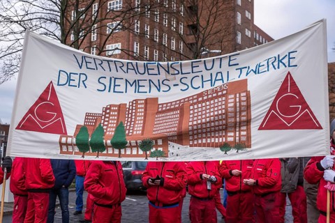 DEU Germany Germany Berlin Siemens employees and their suppliers demonstrate in front of the