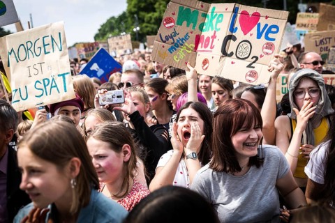 DEU Germany Germany Berlin Demonstration FridaysForFuture against the German government's climate