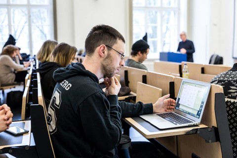 DEU Germany Germany Berlin Impressions from Humboldt University Unter den Linden. Students in the