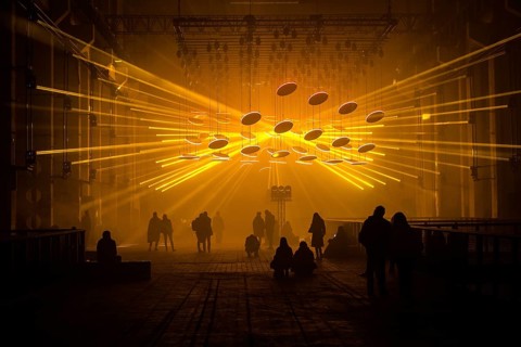 DEU Germany Germany Berlin The light installation SKALAR by Christoph Bauder and Kangding Ray at