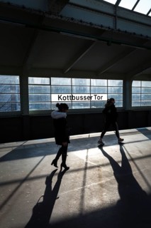 DEU Germany Germany Berlin Light and shadow at Kottbusser Tor underground station