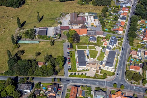 Aerial photo, Seniorenzentrum St. Josef, Katholische KiTa St. Josef, Hamm, Ruhr area, North