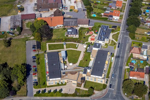 Aerial photo, Seniorenzentrum St. Josef, Katholische KiTa St. Josef, Hamm, Ruhr area, North