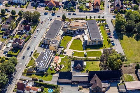 Aerial photo, Seniorenzentrum St. Josef, Katholische KiTa St. Josef, Hamm, Ruhr area, North