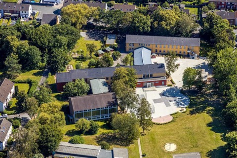 Aerial photo, special school Erich-Kästner-Schule, Heessen, Hamm, Ruhr area, North