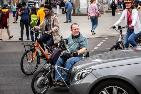 DEU Germany Germany Berlin scene with cyclists in the capital.cyclists and motorists get in each