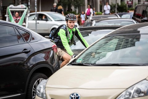 DEU Germany Germany Berlin scene with cyclists in the capital.cyclists and motorists get in each