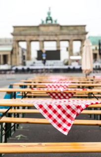 DEU Germany Germany Berlin The 2018 World Cup fan mile in front of the Brandenburg Tor tor