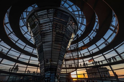 DEU Germany Germany Berlin The dome of the Reichstag designed by Norman Forster