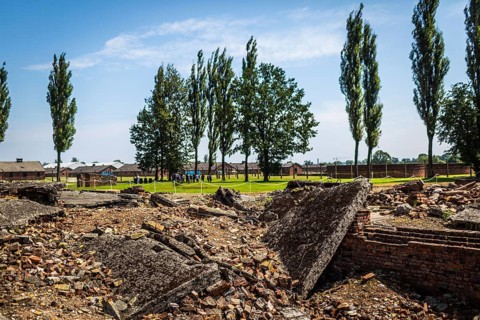 POL Poland Poland Auschwitz-Birkenau Destroyed gas chambers in the Auschwitz-Birkenau camp