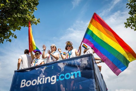DEU Germany Germany Berlin Scenes of the Christopher Street Day CSD on a hot Saturday . The car