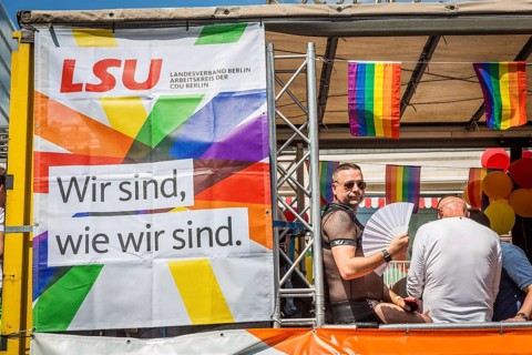 DEU Germany Germany Berlin Scenes of the Christopher Street Day CSD on a hot Saturday . The LSU