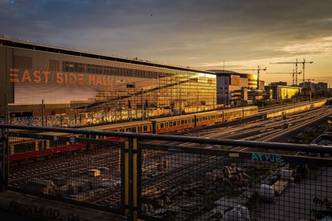 DEU Germany Germany Berlin The new East Side Mall at sunset