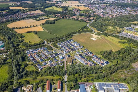 Aerial view, new development area Heinrich-Wätermann-Straße - Am Wevelshof - Homann-Weg, Op der