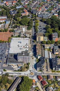 Aerial view, road construction, Baumerstrasse, Rautensteinstrasse, Friedrich-Ebert-Strasse,