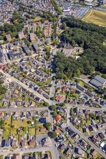 Aerial view, street Hammer Straße between Bülowstraße and Katharinenstraße Baumerstraße,