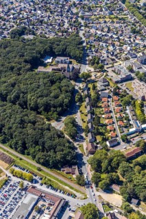 Aerial view, street Hammer Straße between Bülowstraße and Katharinenstraße Baumerstraße,