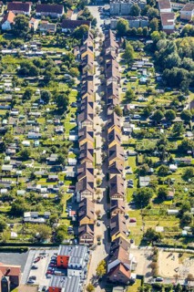 Aerial view, mining estate Wiescherhöfen, terraced housing estate Robertstraße, Wiescherhöfen,