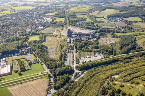 Aerial view, former Ost Heinrich Robert mine, Wiescherhöfen, Hamm, Ruhr area, North