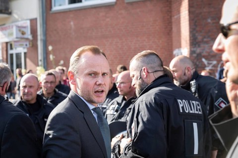 DEU Germany Germany Hamburg Protests in front of and during the 'Welcome to hell' demonstration in