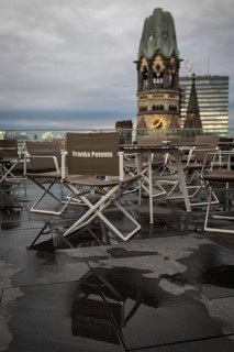 DEU Germany Germany Berlin A chair bearing the name of German actress Franka Potente stands on the