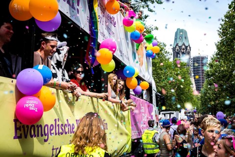 DEU Germany Germany Berlin Christopher Street Day is travelling through the city. Gays, lesbians,