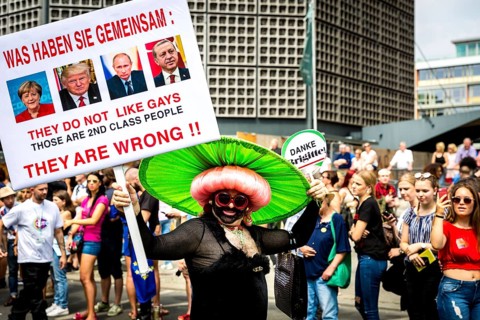 DEU Germany Germany Berlin Christopher Street Day is travelling through the city. Gays, lesbians,