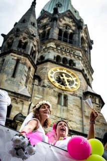 DEU Germany Germany Berlin Christopher Street Day is travelling through the city. Gays, lesbians,