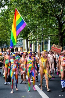 DEU Germany Germany Berlin Christopher Street Day is travelling through the city. Gays, lesbians,