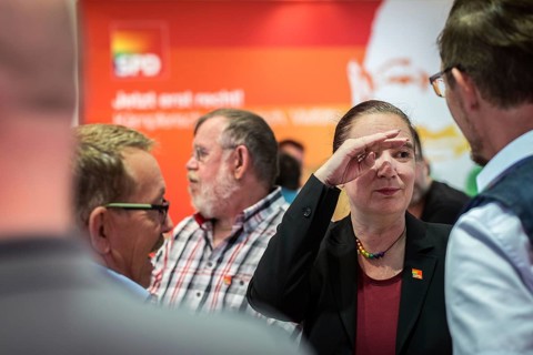 DEU Germany Germany Berlin Raising the rainbow flag with Petra Nowacki and SPD General Secretary