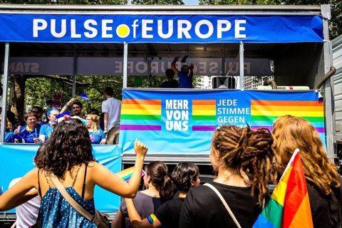 DEU Germany Germany Berlin Christopher Street Day is travelling through the city. Gays, lesbians,