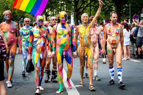 DEU Germany Germany Berlin Christopher Street Day is travelling through the city. Gays, lesbians,