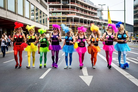 DEU Germany Germany Berlin Christopher Street Day is travelling through the city. Gays, lesbians,