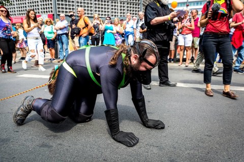 DEU Germany Germany Berlin Christopher Street Day is travelling through the city. Gays, lesbians,