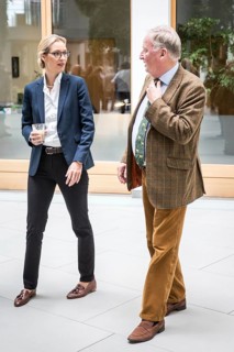 DEU Germany Germany Berlin The AFD's leading candidates Alexander Gauland and Alice Weidel in front