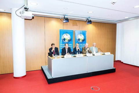 DEU Germany Germany Berlin The AFD's leading candidates Alexander Gauland and Alice Weidel during a