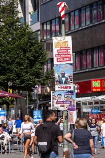 DEU Germany Germany Berlin Election posters on Wilmersdorfer Strasse