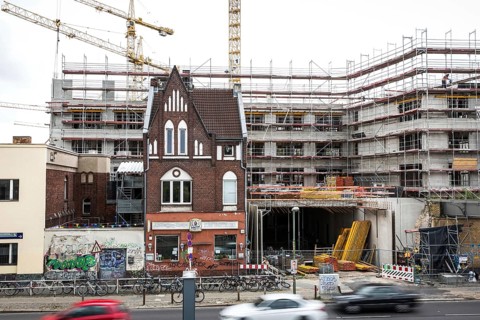 DEU Germany Germany Berlin A new building in front of a heritage-protected building on the