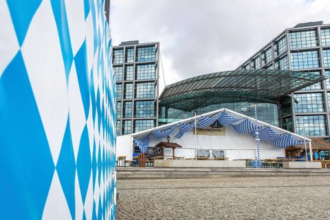 DEU Germany Germany Berlin Tent for the Oktoberfest at the main railway station