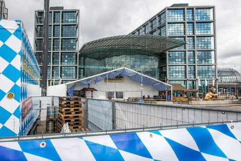 DEU Germany Germany Berlin Tent for the Oktoberfest at the main railway station