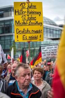 DEU Germany Germany Dresden Pegida demonstration in the city centre