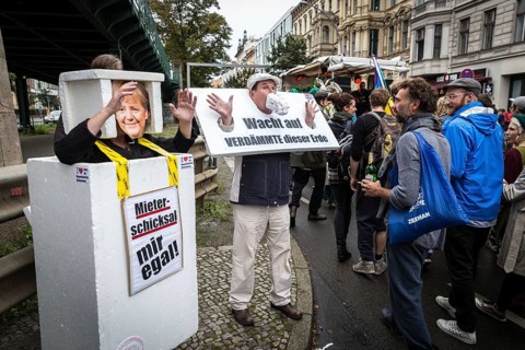 DEU Germany Germany Berlin Demonstration 'Who owns the city' by music fans and club goers through