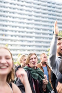 DEU Germany Germany Berlin Demonstration 'Who owns the city' by music fans and club goers through