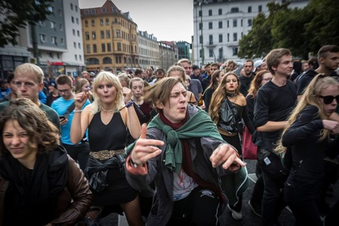 DEU Germany Germany Berlin Demonstration 'Who owns the city' by music fans and club goers through