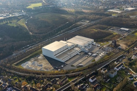Aerial view, Nordfrost logistics centre, former colliery Unser Fritz, Am Malakowturm, Unser Fritz,