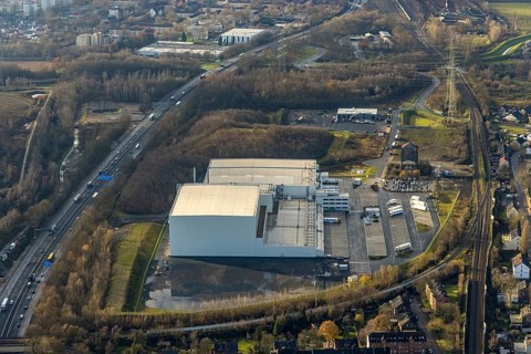 Aerial view, Nordfrost logistics centre, former colliery Unser Fritz, Am Malakowturm, Unser Fritz,