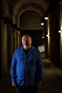 DEU Germany Germany Berlin The Chinese artist Ai Weiwei in his studio in the vaulted cellar of the